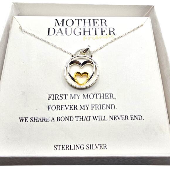 Necklace Sterling Mother Daughter Friend Love Sentimental Silver Chain 18